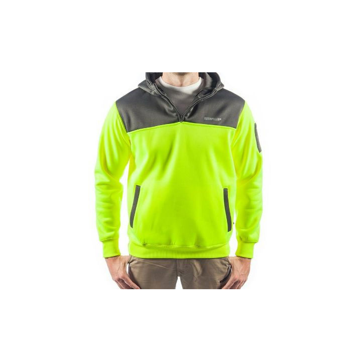 Bluzy Caterpillar Hi Vis Hoodie Męskie Żółte Ciemny | XBWST-9504