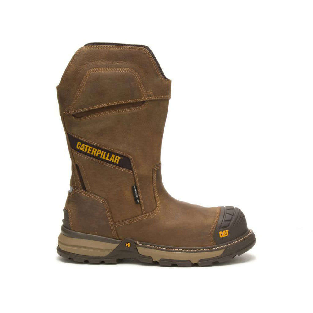 Buty Wodoodporne Caterpillar Excavator Superlite Waterproof Męskie Brązowe | PLJHC-0542