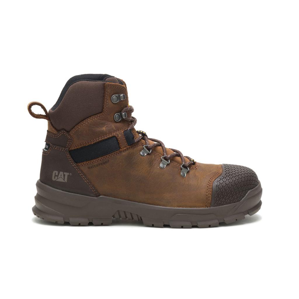 Buty Ze Stalowymi Noskami Caterpillar Accomplice X Waterproof Steel Toe Męskie Brązowe | UGSOR-5927