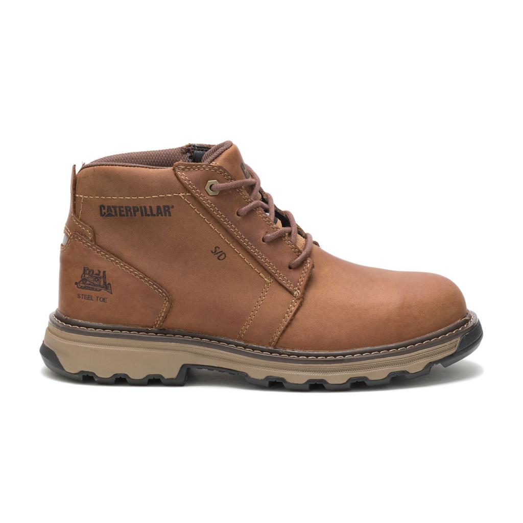 Buty Ze Stalowymi Noskami Caterpillar Parker Steel Toe Męskie Ciemny Beżowe | GEZOP-4210