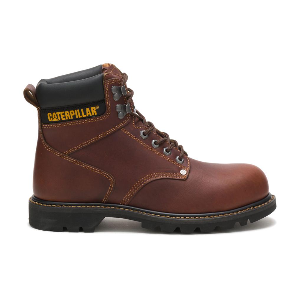 Buty Ze Stalowymi Noskami Caterpillar Second Shift Steel Toe Męskie Brązowe | WBCVR-9287