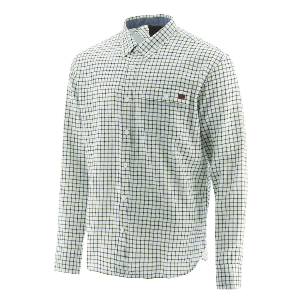 Koszule Caterpillar Tattersall Button Down Męskie Zielone | COUJL-8703