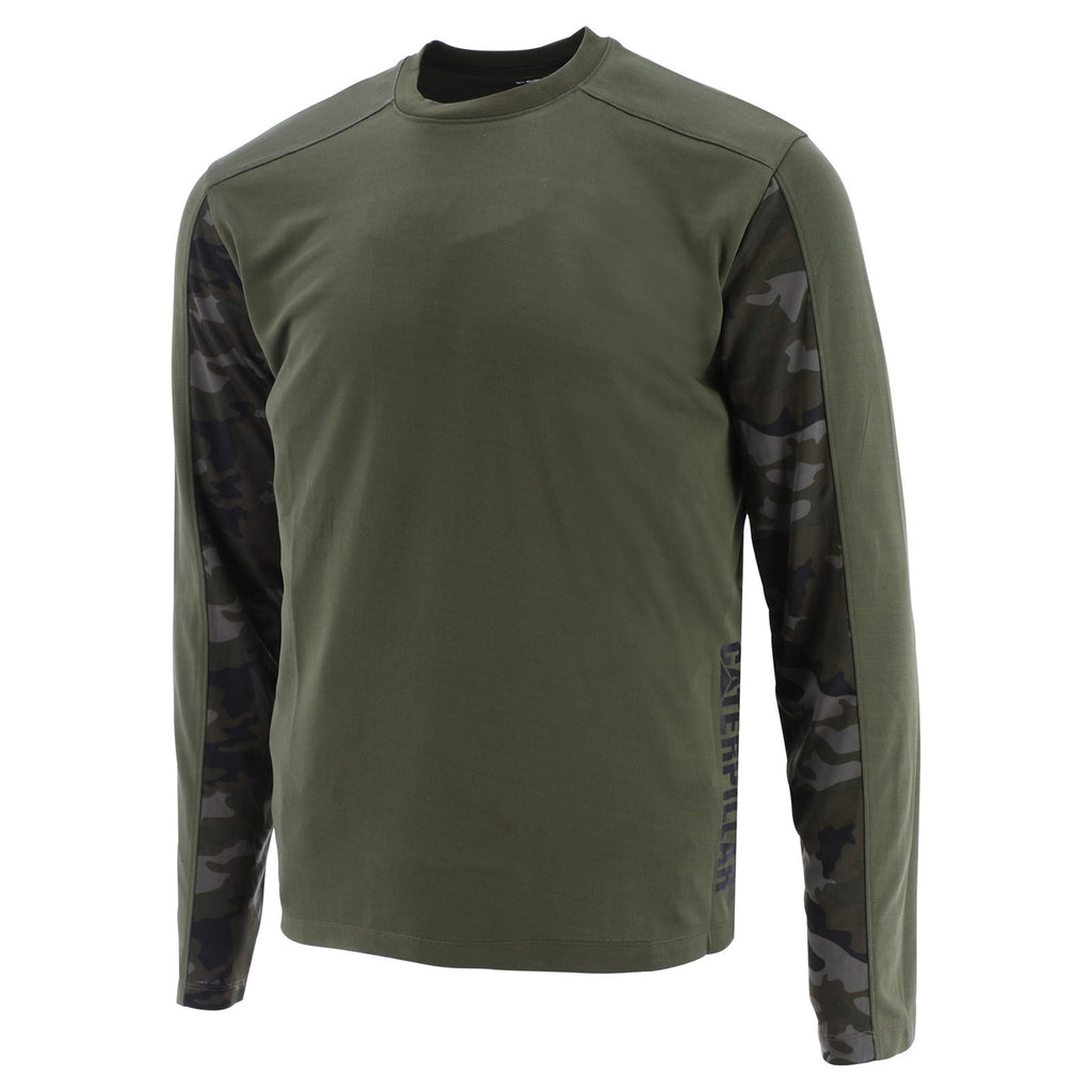 Koszulki Caterpillar Coolmax Long Sleeve Męskie Camo | SQYNX-4782