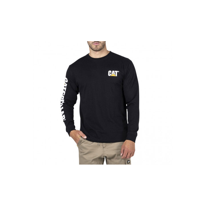 Koszulki Caterpillar Trademark Banner Long Sleeve Damskie Czarne | ODPRW-2476