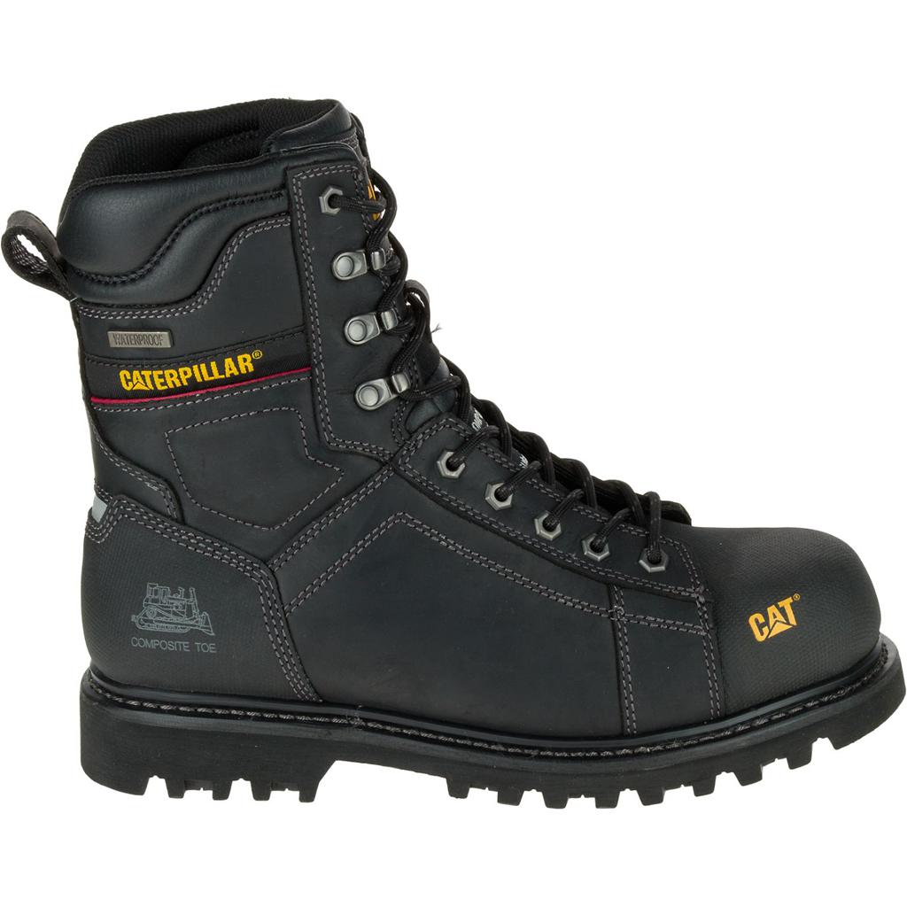 Kozaki Robocze Caterpillar Control 8" Waterproof Composite Toe Csa Męskie Czarne | VSDCT-9273