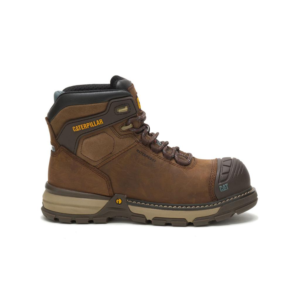 Kozaki Robocze Caterpillar Excavator Superlite Waterproof Thinsulate™ Nano Toe Damskie Ciemny Brązowe | JPQCB-0184