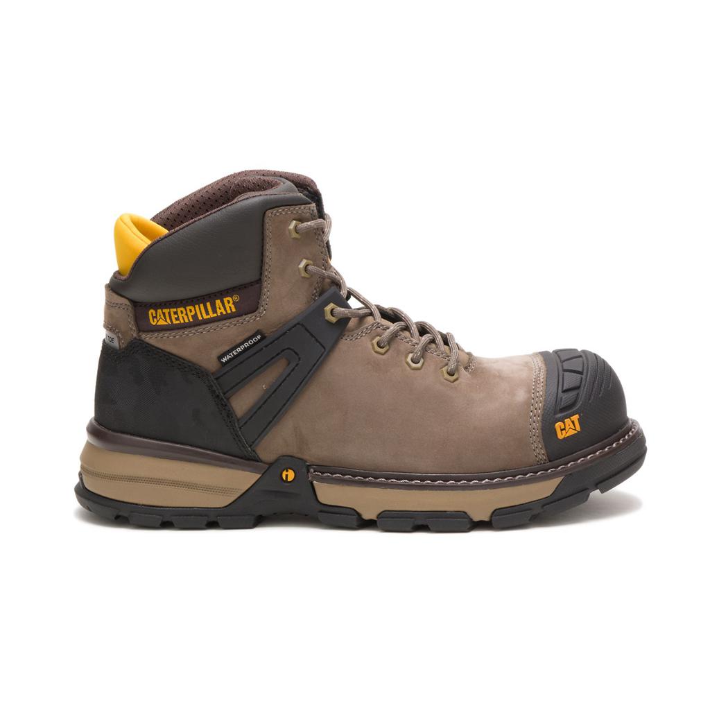 Kozaki Robocze Caterpillar Excavator Superlite Waterproof Nano Toe Męskie Brown/Black | NXJVY-9304