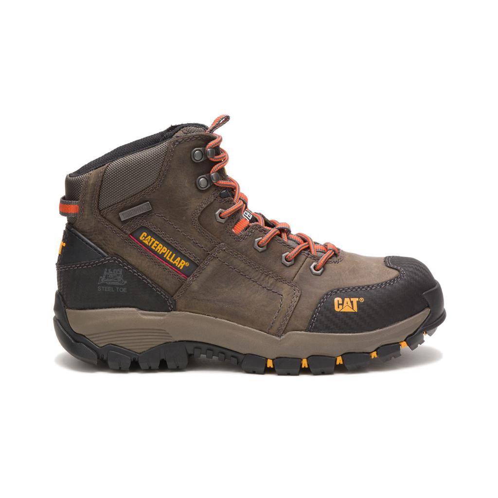 Kozaki Robocze Caterpillar Navigator Mid Waterproof Steel Toe Męskie Ciemny Szare | DGVOF-9857