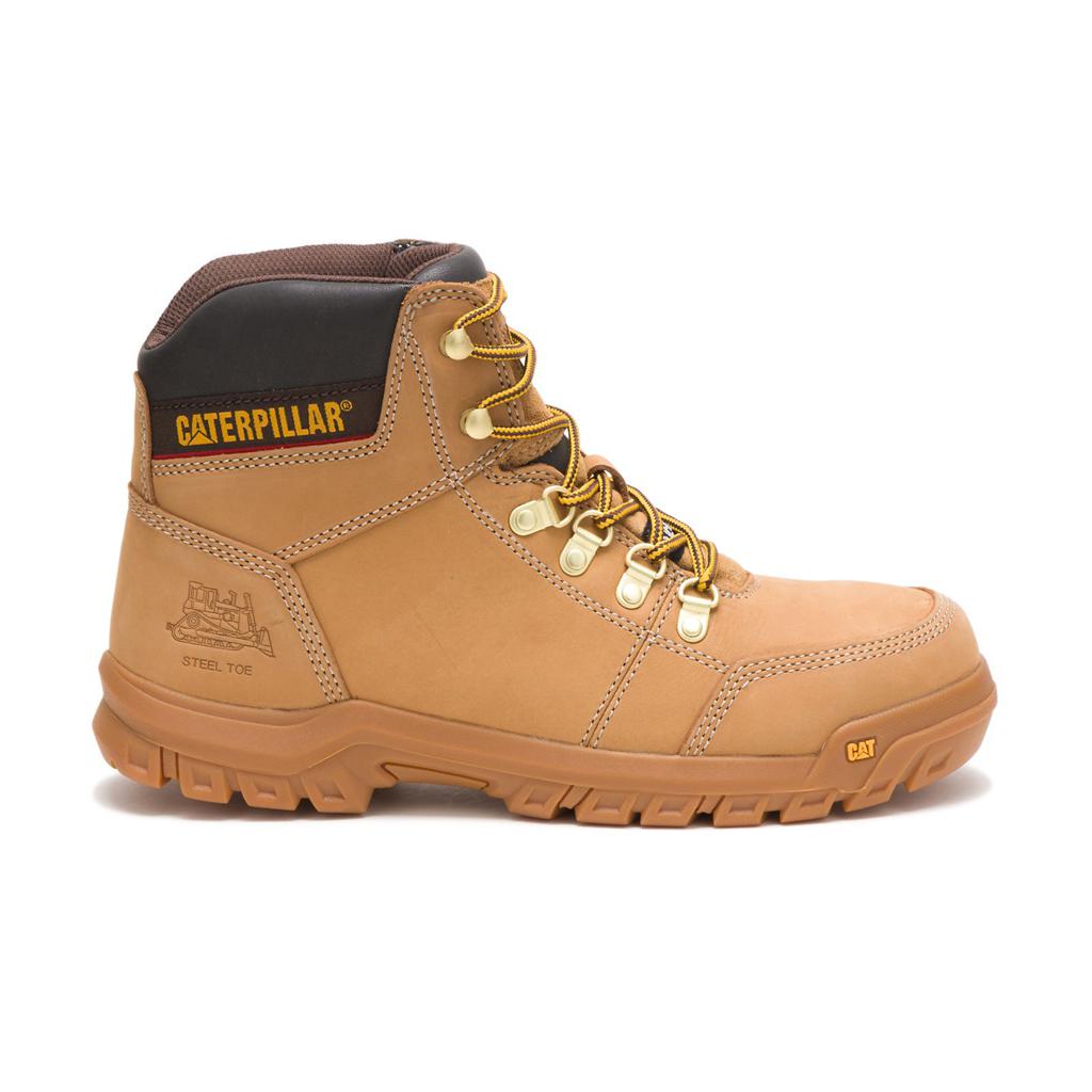 Kozaki Robocze Caterpillar Outline Steel Toe Męskie Pomarańczowe | EBNIW-5802