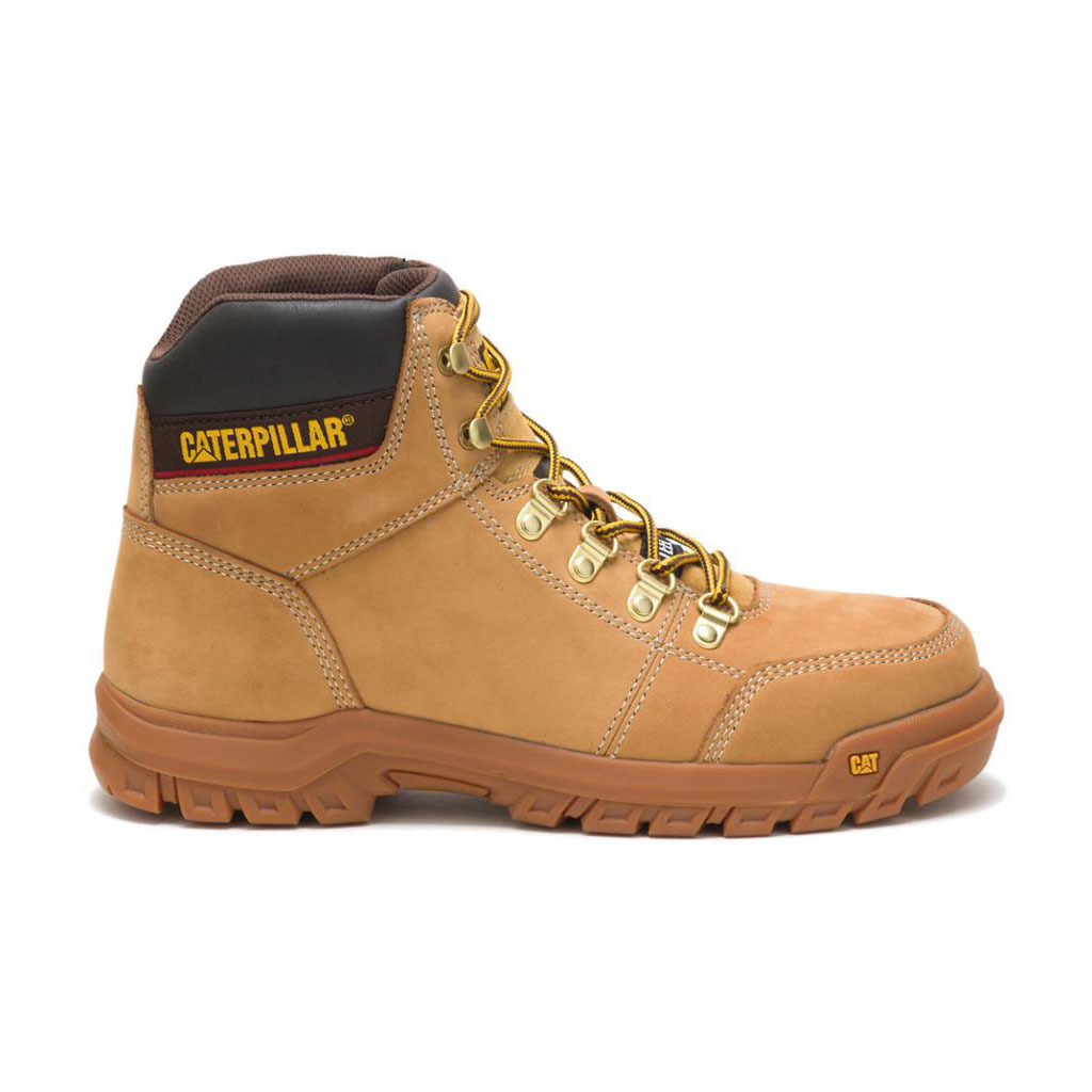 Kozaki Robocze Caterpillar Outline Steel Toe - 6" Męskie Brązowe | FBGXU-5623