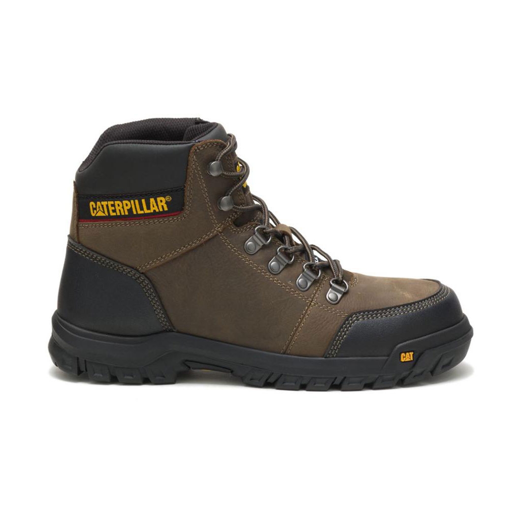 Kozaki Robocze Caterpillar Outline Steel Toe - 6" Męskie Ciemny Szare | NVCAZ-4096