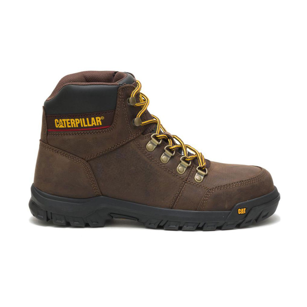 Kozaki Robocze Caterpillar Outline Steel Toe - 6" Męskie Brązowe | ZGYRP-0378