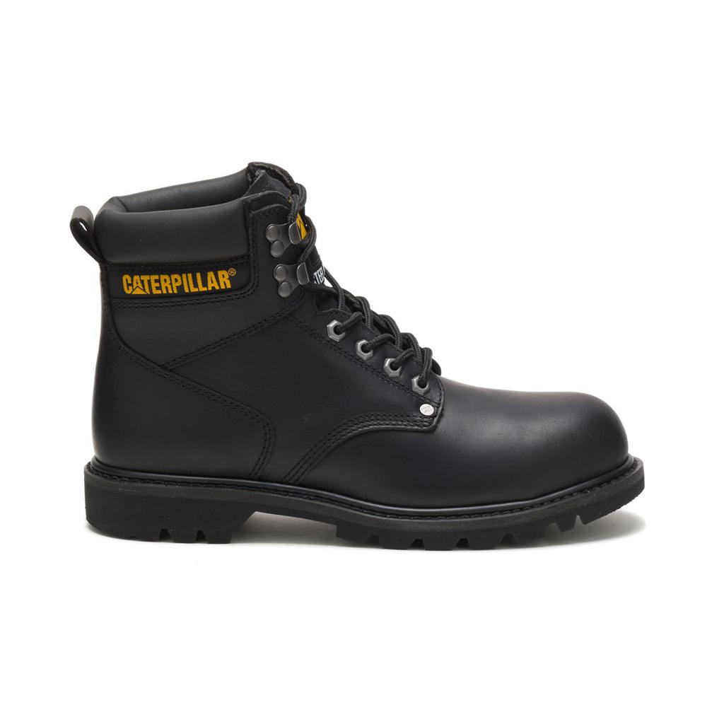 Kozaki Robocze Caterpillar Second Shift Steel Toe Męskie Czarne | APYVI-9325