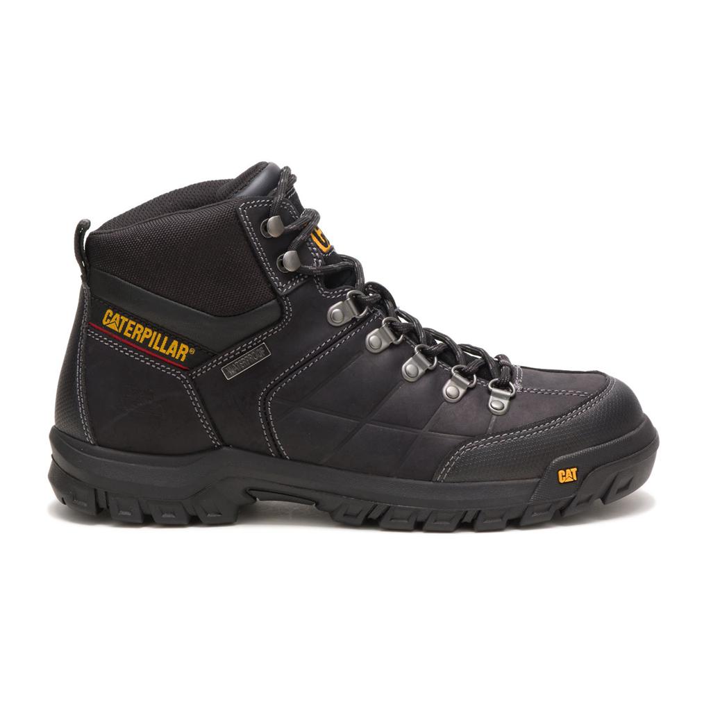 Kozaki Robocze Caterpillar Threshold Waterproof Męskie Czarne | ADRYN-5162