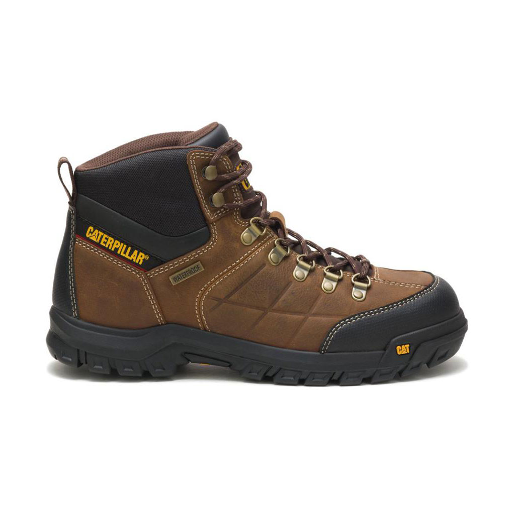 Kozaki Robocze Caterpillar Threshold Waterproof Męskie Brązowe | HCZFI-2764