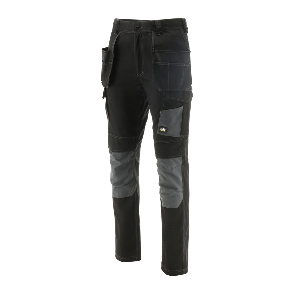 Spodnie Caterpillar Essentials Stretch Knee Pocket Męskie Black-Dark Shadow | BTFXR-2435