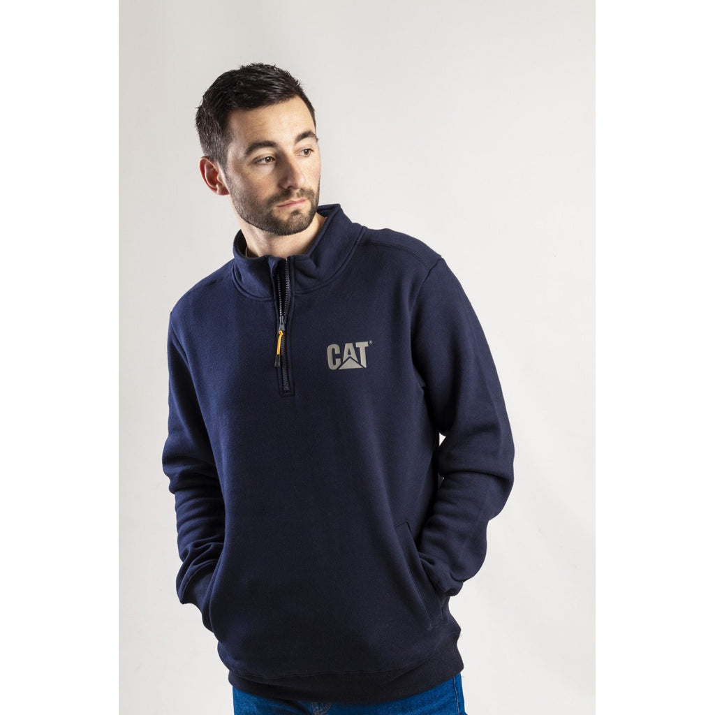 Bluzy Caterpillar Canyon 1/4 Zip Męskie Granatowe | SKNIG-9215