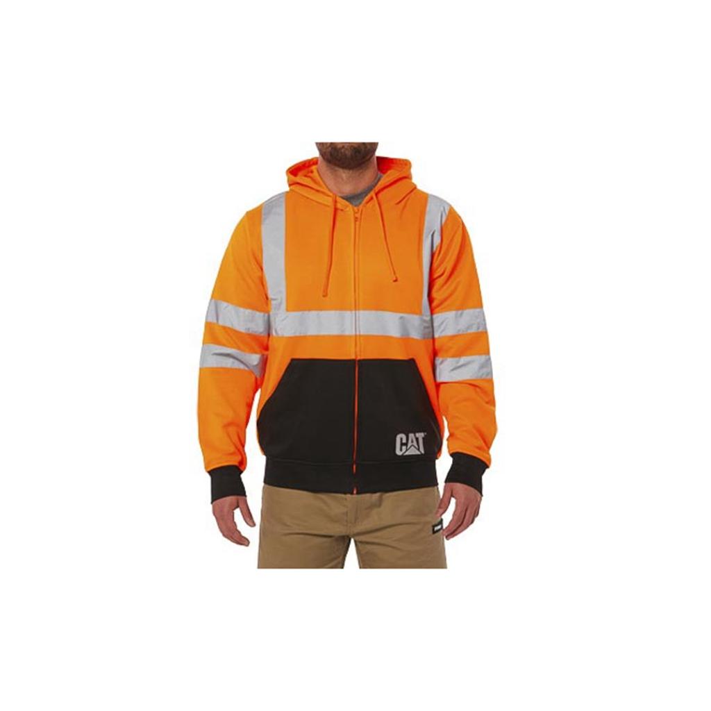 Bluzy Caterpillar Hi Vis Full Zip Męskie Pomarańczowe | EGOYX-3061