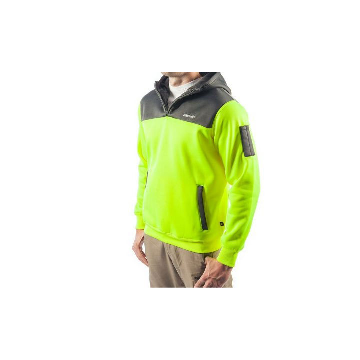 Bluzy Caterpillar Hi Vis Hoodie Męskie Żółte Ciemny | XBWST-9504