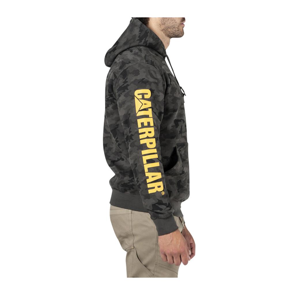 Bluzy Caterpillar Trademark Banner Zakapturzony Sweat Męskie Camo | MTNQR-8053