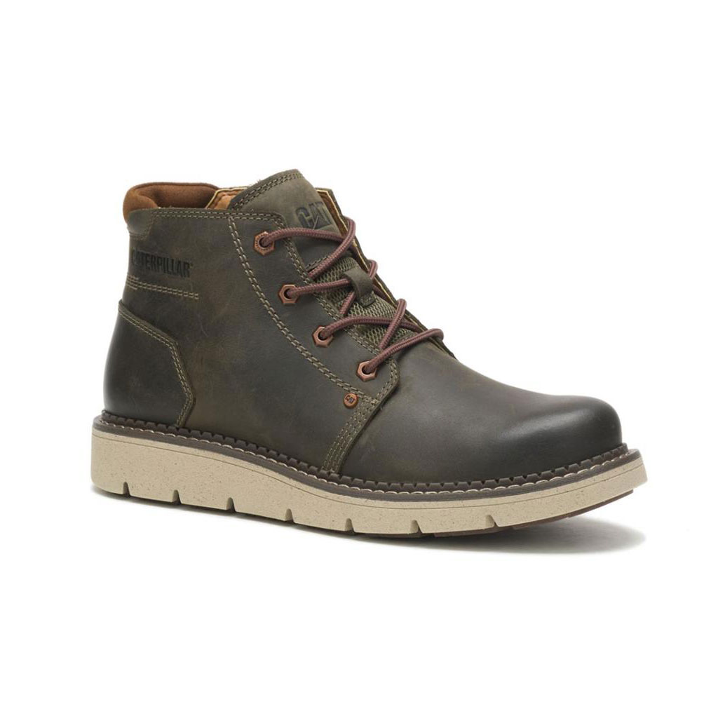 Botki Codzienne Caterpillar Covert Mid Waterproof Męskie Oliwkowe | KMIYF-1254