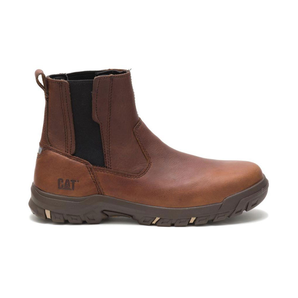 Buty Chelsea Caterpillar Abbey Steel Toe Damskie Brązowe | EMRGO-5394