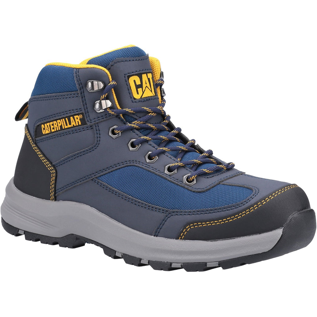 Buty Ochronne Caterpillar Elmore Mid Hiker S1 Męskie Granatowe | BLGYI-3951