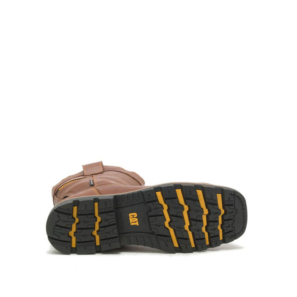 Buty Pull On Caterpillar Cylinder Waterproof Composite Toe Męskie Brązowe | JUGFN-6897