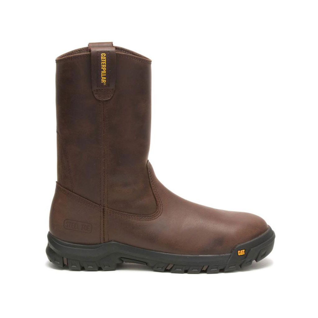 Buty Pull On Caterpillar Drawbar Steel Toe Męskie Brązowe | ZFWMH-8359