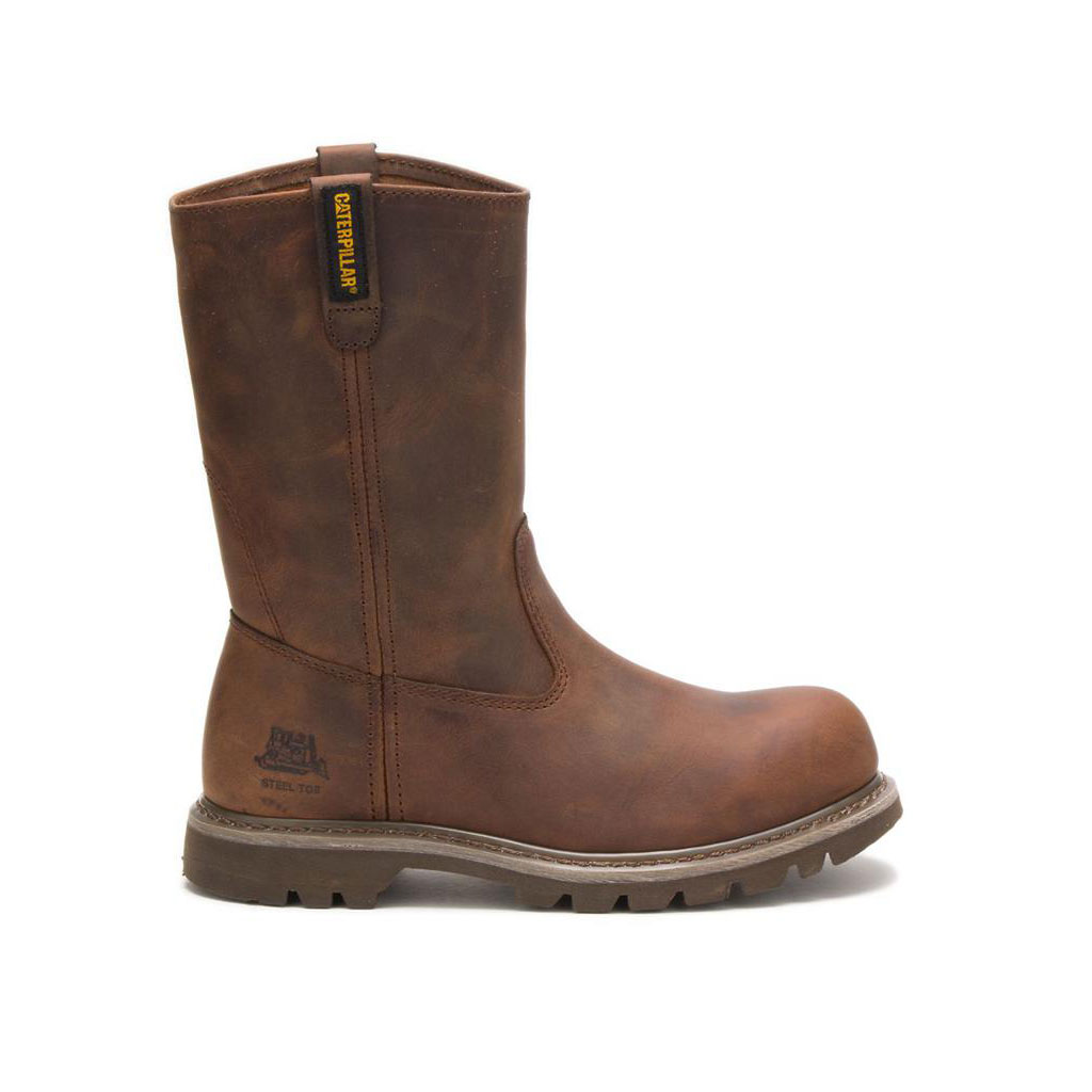 Buty Pull On Caterpillar Revolver Steel Toe Damskie Ciemny Beżowe | VLTND-0793