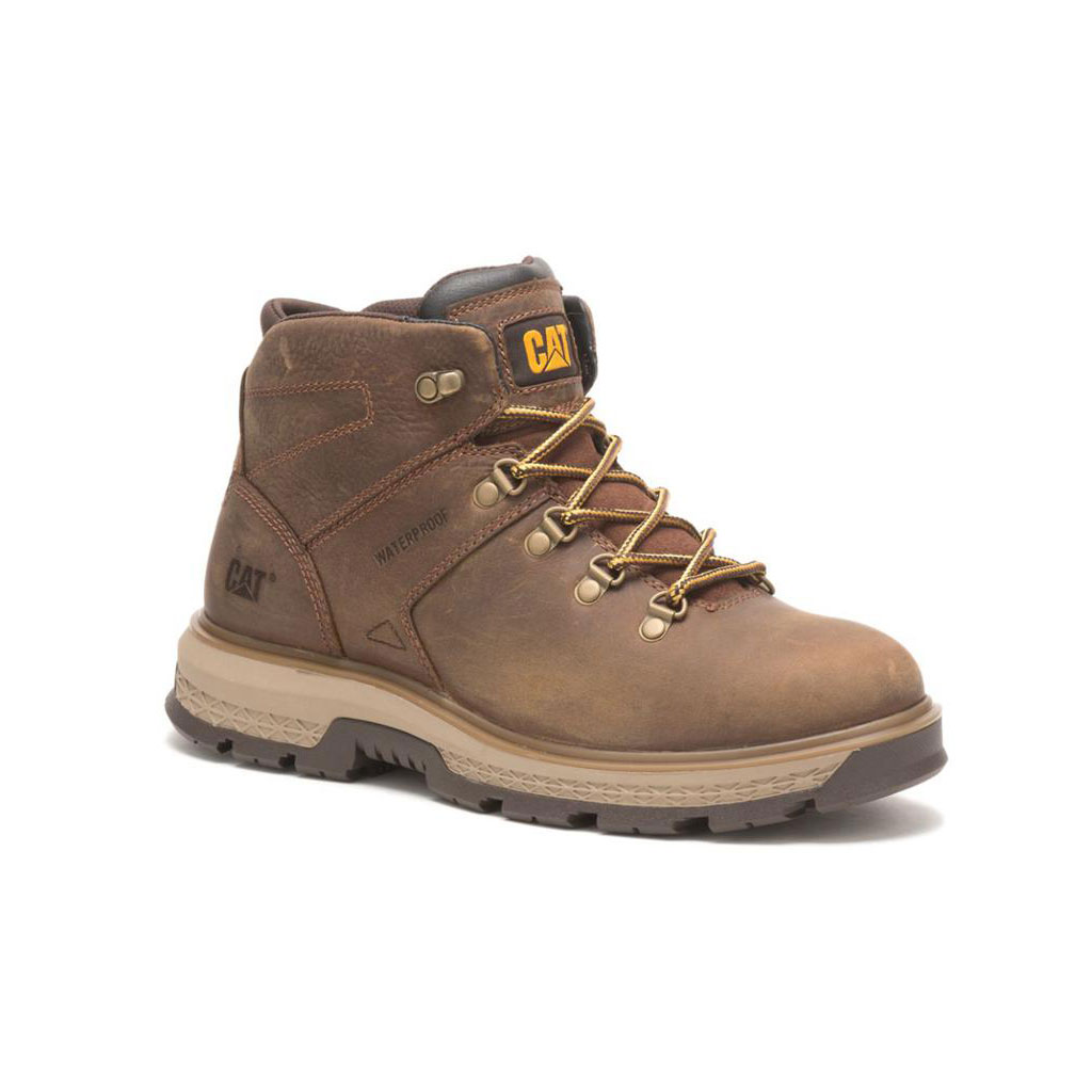 Buty Wodoodporne Caterpillar Exposition Hiker Waterproof Męskie Brązowe | GRWNM-5432