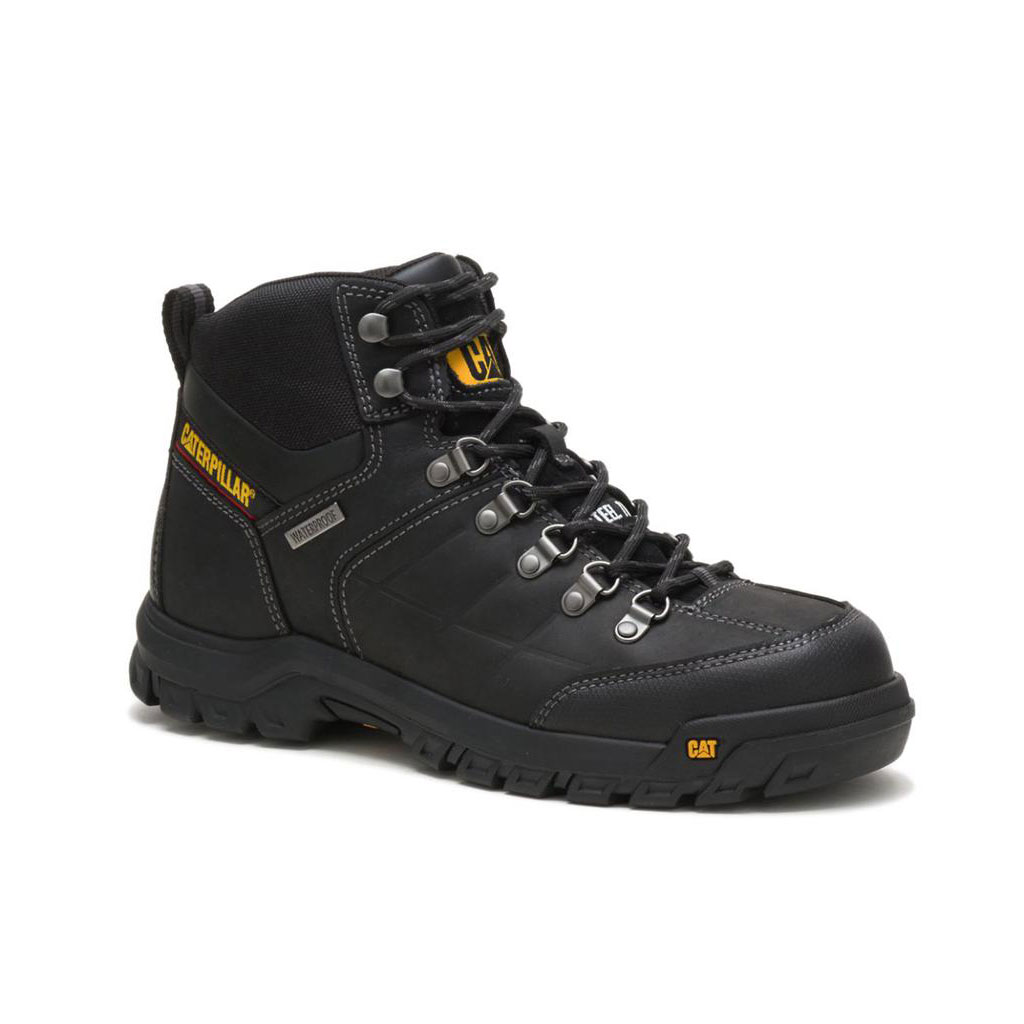 Buty Wodoodporne Caterpillar Threshold Waterproof Steel Toe Męskie Czarne | BLYPF-5984