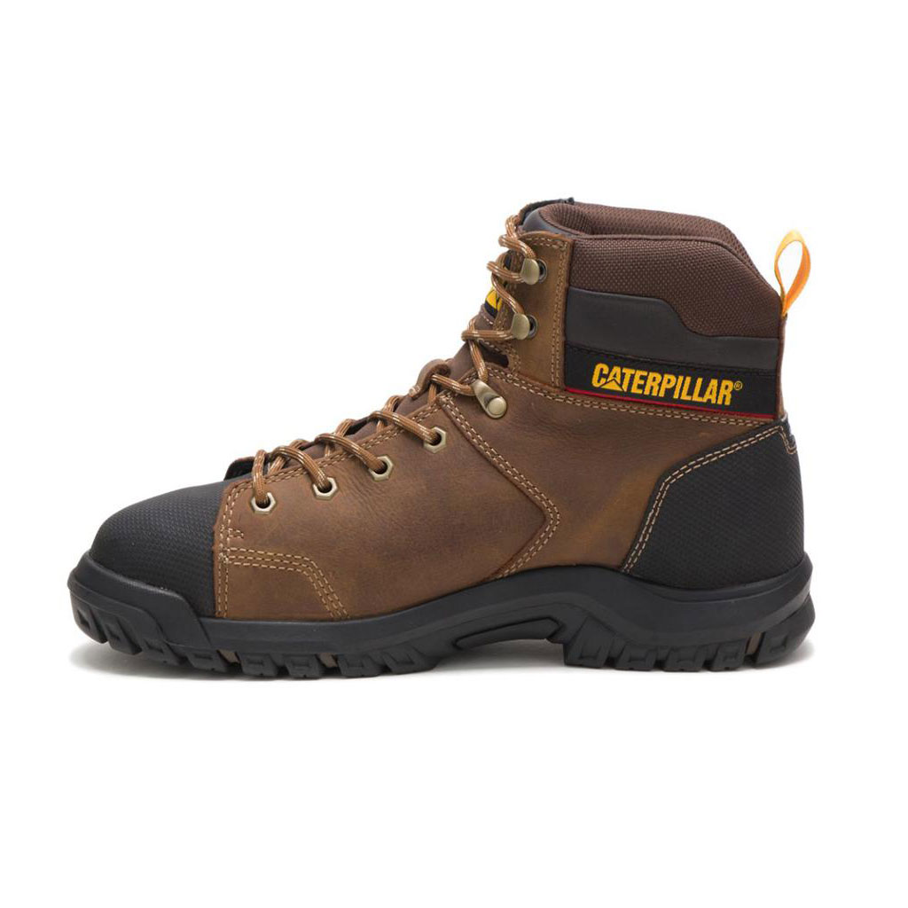 Buty Wodoodporne Caterpillar Wellspring Metatarsal Guard Steel Toe Męskie Brązowe | BKCFX-0253