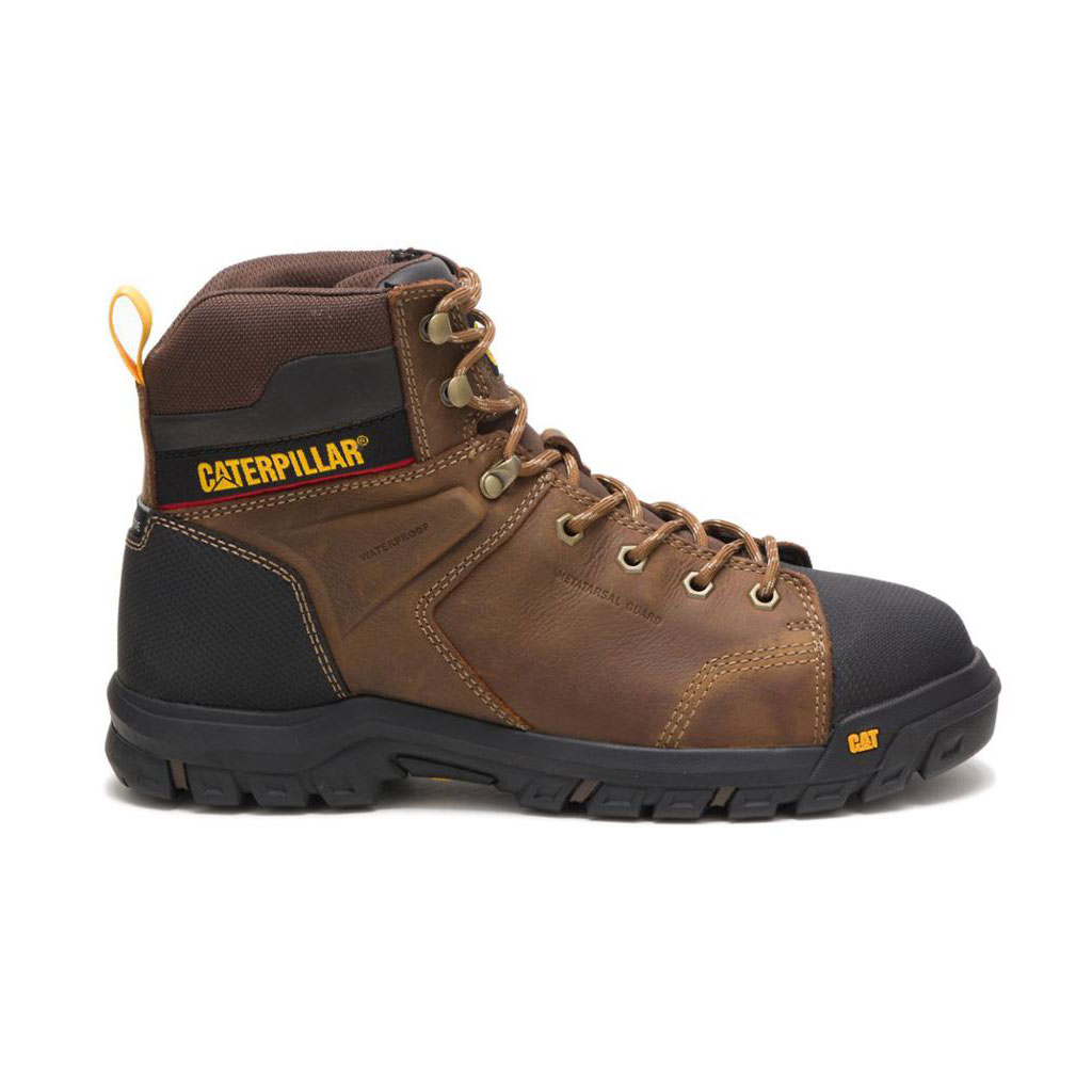 Buty Wodoodporne Caterpillar Wellspring Metatarsal Guard Steel Toe Męskie Brązowe | BKCFX-0253