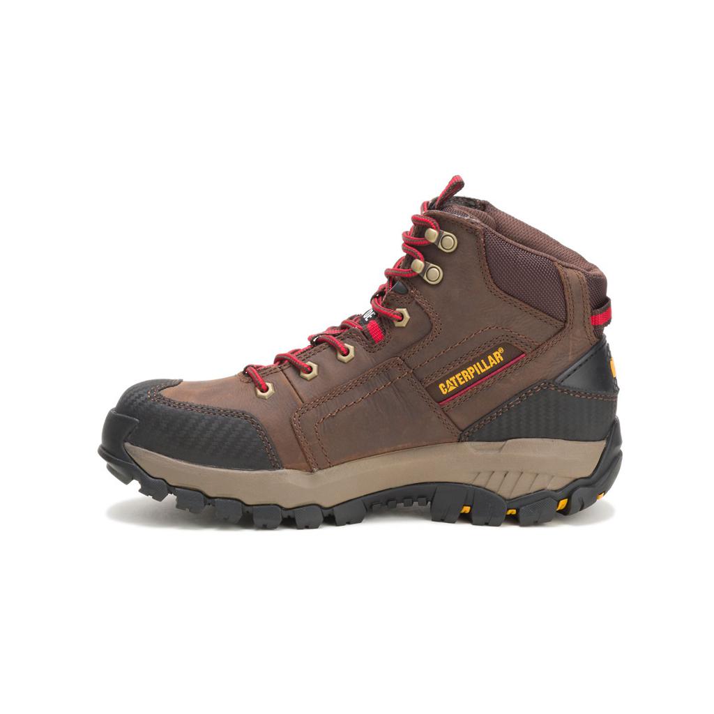 Buty Ze Stalowymi Noskami Caterpillar Navigator Mid Waterproof Steel Toe Męskie Brązowe | FUVGI-2154