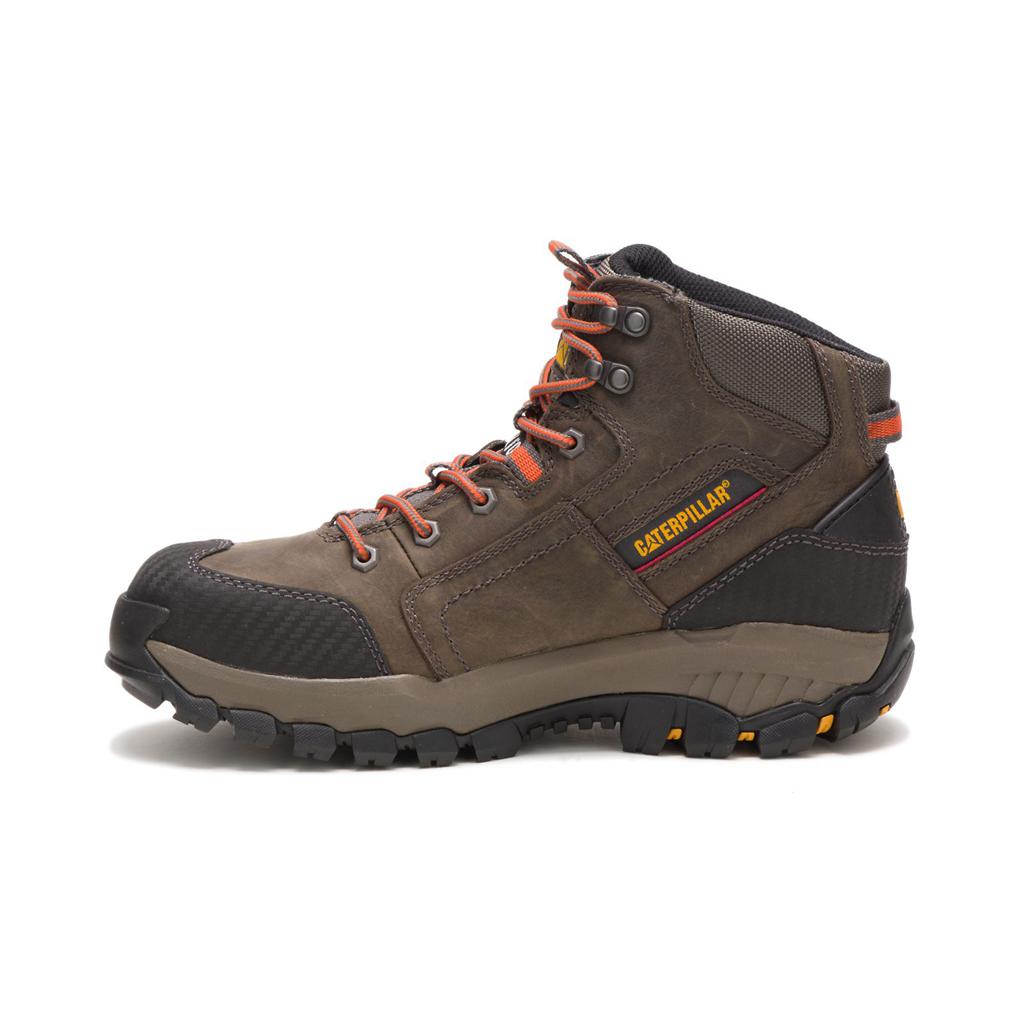 Buty Ze Stalowymi Noskami Caterpillar Navigator Mid Waterproof Steel Toe Męskie Ciemny Szare | XPLGD-2574