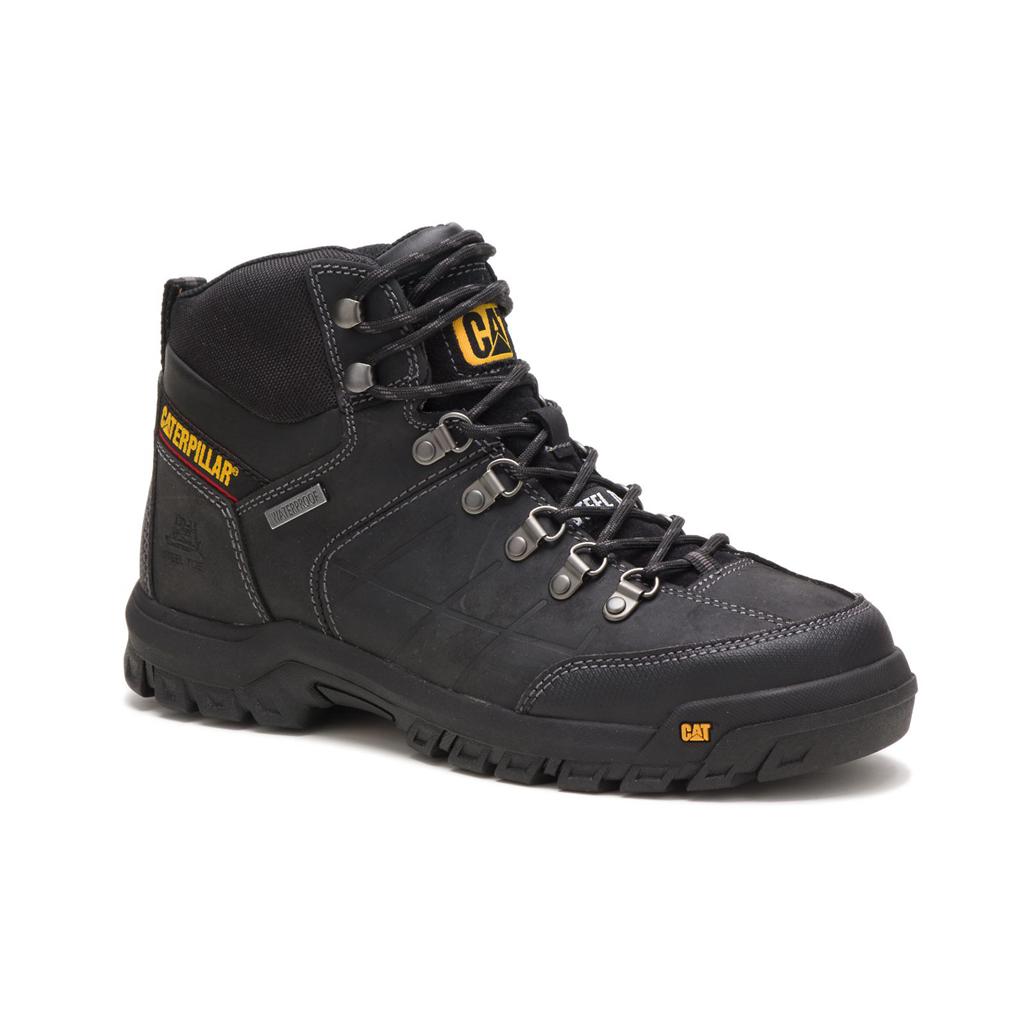 Buty Ze Stalowymi Noskami Caterpillar Threshold Waterproof Steel Toe Męskie Czarne | VLKOH-6489