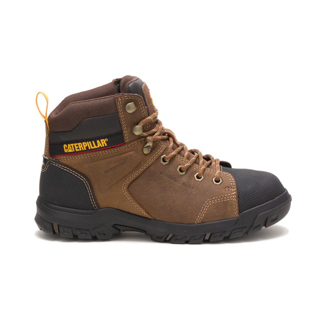 Buty Ze Stalowymi Noskami Caterpillar Wellspring Waterproof Metatarsal Guard Steel Toe Damskie Brązowe | RLJGI-3281