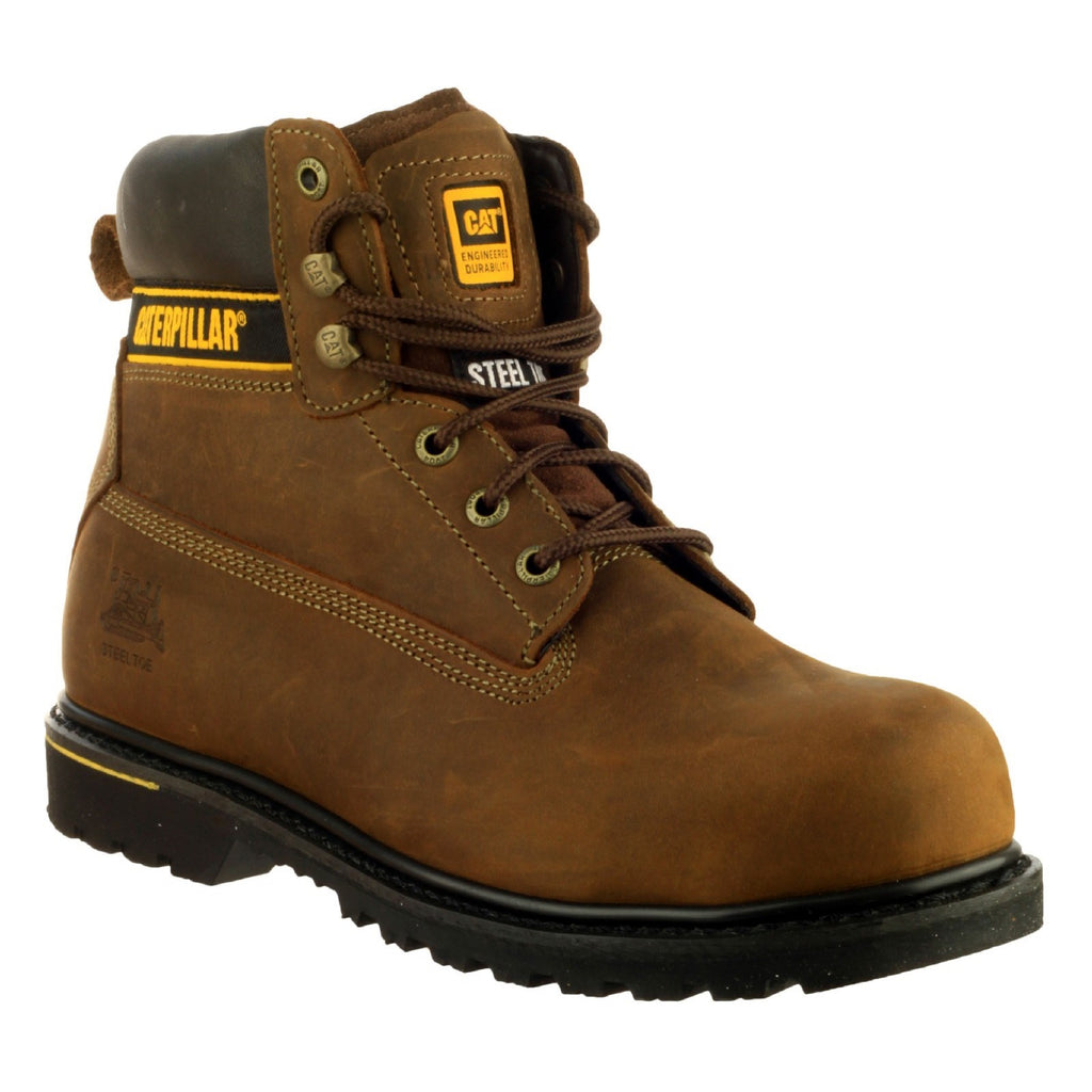 Goodyear Welted Safety Boots Caterpillar Holton S3 Męskie Brązowe | FWHEK-7968