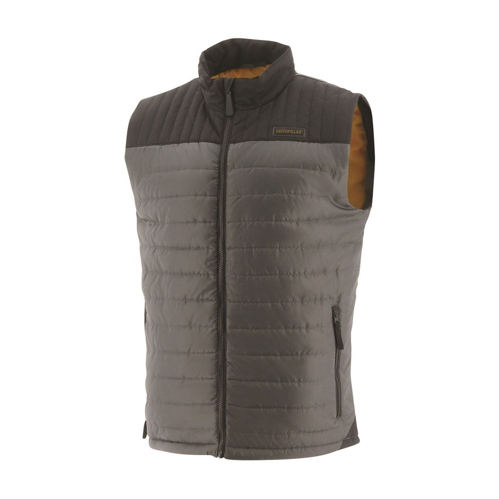 Kamizelki Ocieplane Caterpillar Squall Body Warmer Męskie Ciemny Szare | OMKGU-9120