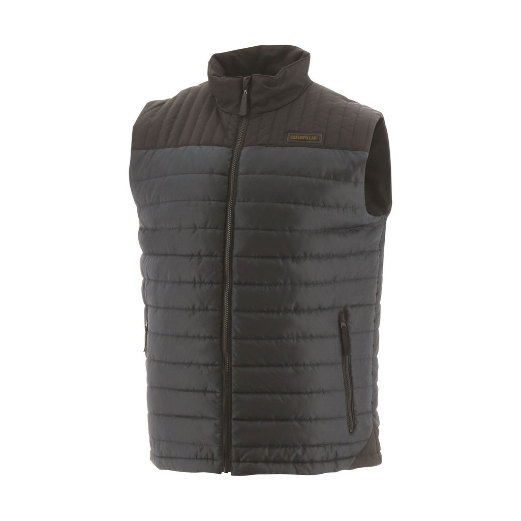 Kamizelki Ocieplane Caterpillar Squall Body Warmer Męskie Ciemny Czarne | WBDIQ-1736