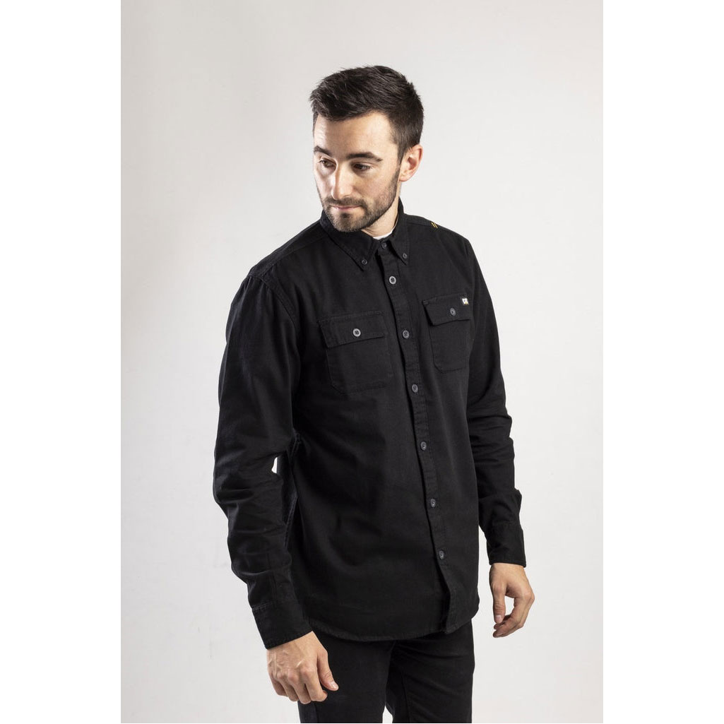 Koszule Caterpillar Button Up L/S Męskie Czarne | MSKQO-1436