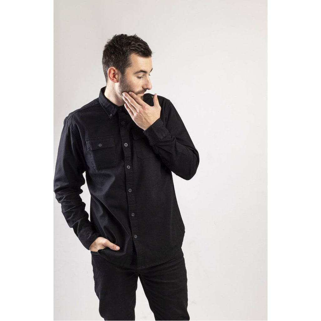 Koszule Caterpillar Button Up L/S Męskie Czarne | MSKQO-1436