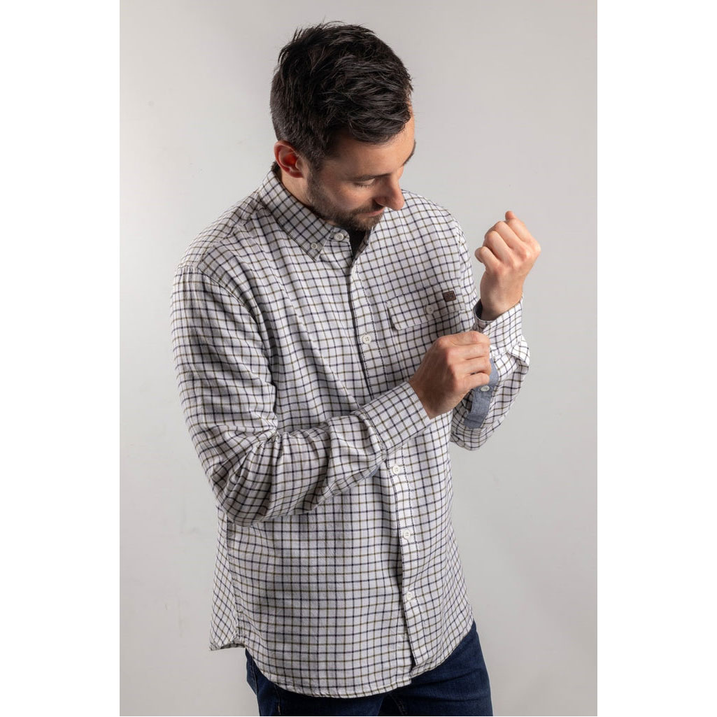 Koszule Caterpillar Tattersall Button Down Męskie Zielone | COUJL-8703