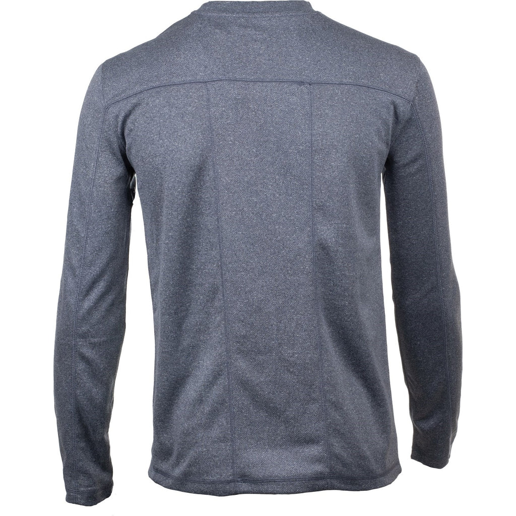 Koszulki Caterpillar Coolmax Long Sleeve Heather Męskie Granatowe | OCUZJ-7640