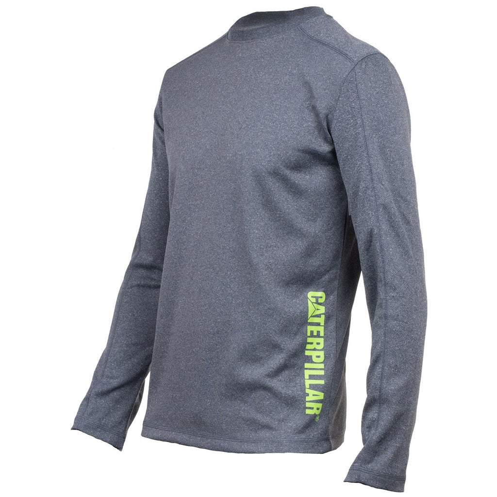 Koszulki Caterpillar Coolmax Long Sleeve Heather Męskie Granatowe | OCUZJ-7640