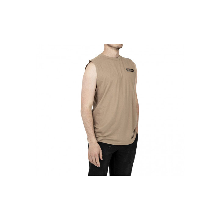 Koszulki Caterpillar Icon Muscle Tank Męskie Khaki | DSZTR-7401