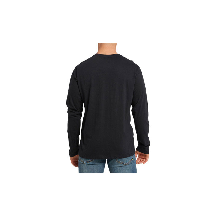 Koszulki Caterpillar Original Fit Long Sleeve Logo Męskie Pitch Black-Trademark | IPBAF-4176