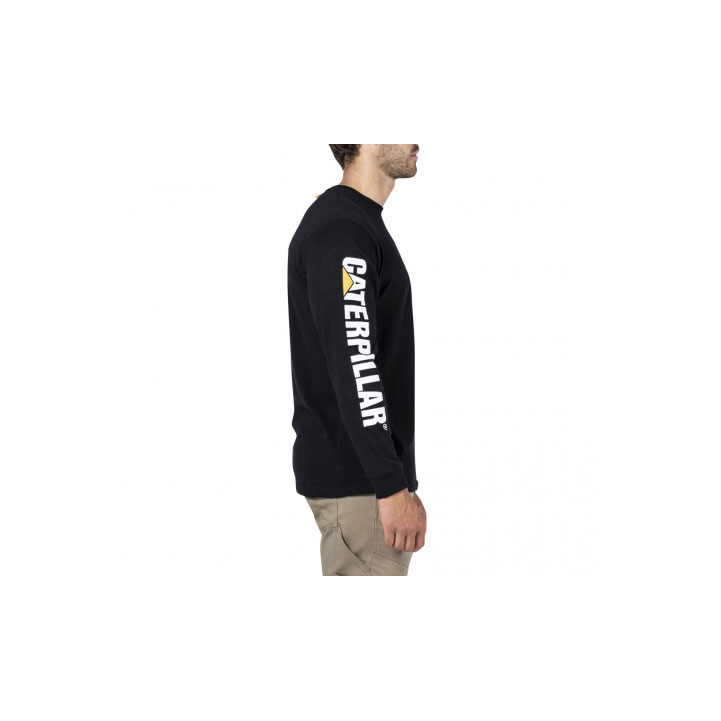 Koszulki Caterpillar Trademark Banner Long Sleeve Damskie Czarne | ODPRW-2476