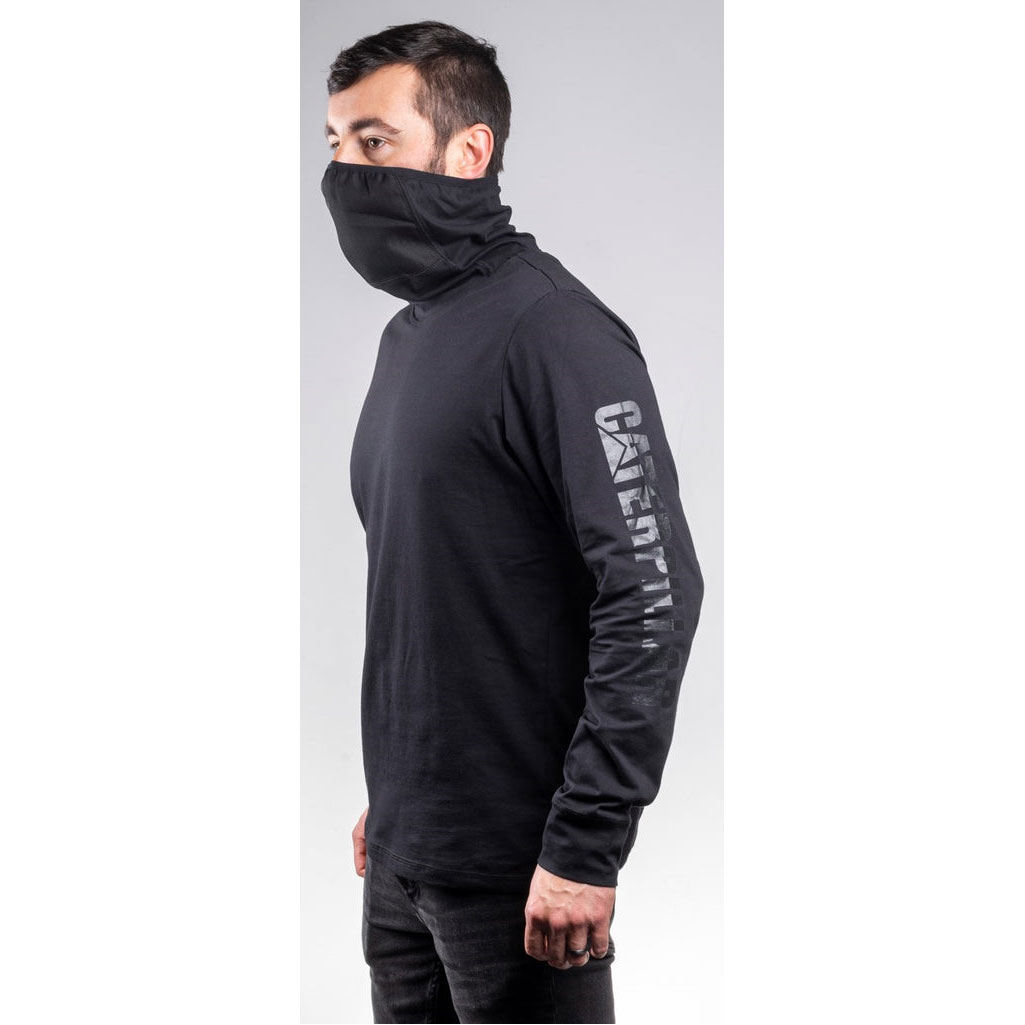 Koszulki Caterpillar Viraloff Long Sleeve Gaiter Męskie Czarne | DKQUY-1376